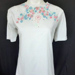 Vintage Sweater Loft Embellished Tee Shirt